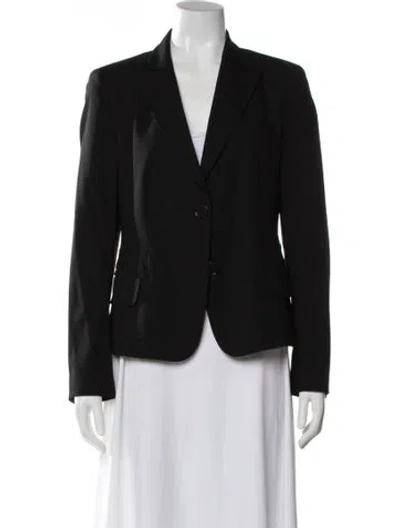 Pre-owned Akris Punto Wool Blazer In Black