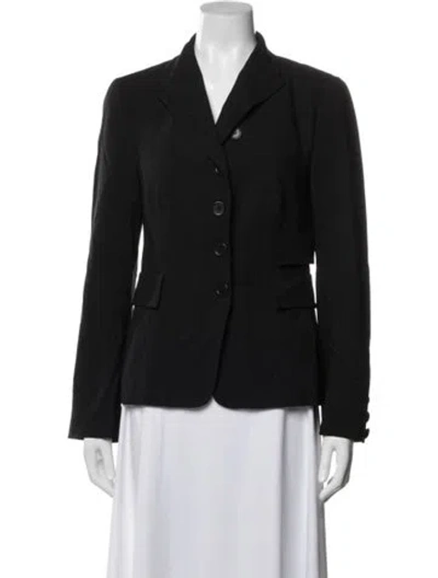 Pre-owned Akris Punto Wool Blazer In Black
