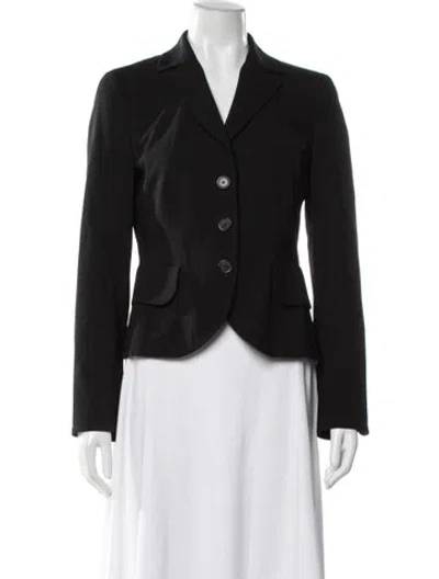 Pre-owned Akris Punto Wool Blazer In Black