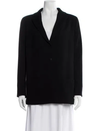 Pre-owned Akris Punto Wool Blazer In Black