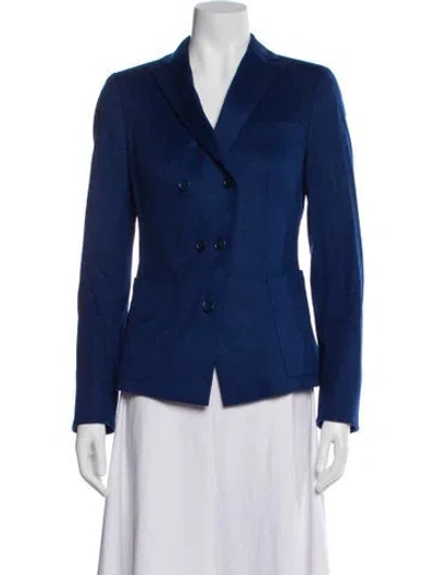 Pre-owned Akris Punto Wool Blazer In Blue