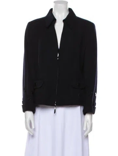 Pre-owned Akris Punto Wool Blazer In Blue