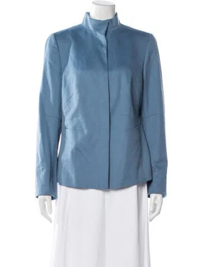 Pre-owned Akris Punto Wool Blazer In Blue