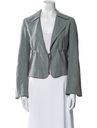 Pre-owned Akris Punto Wool Blazer In Gray