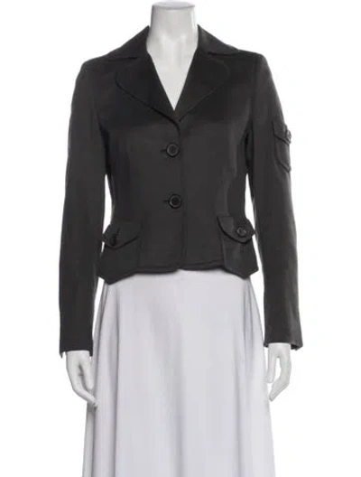 Pre-owned Akris Punto Wool Blazer In Gray