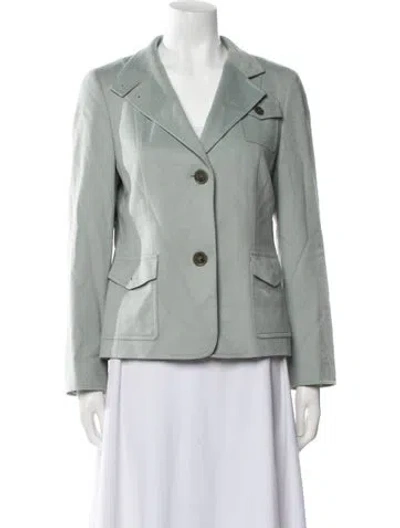 Pre-owned Akris Punto Wool Blazer In Green