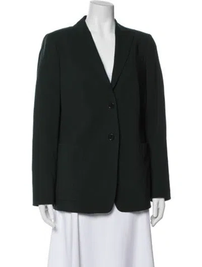 Pre-owned Akris Punto Wool Blazer In Green