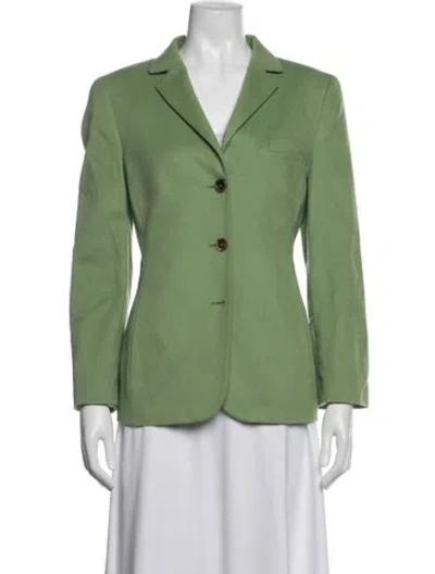 Pre-owned Akris Punto Wool Blazer In Green
