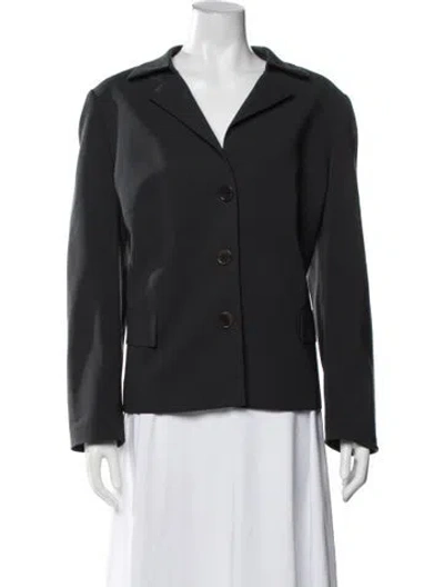 Pre-owned Akris Punto Wool Blazer In Grey