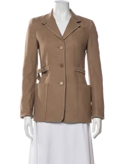 Pre-owned Akris Punto Wool Blazer In Neutral