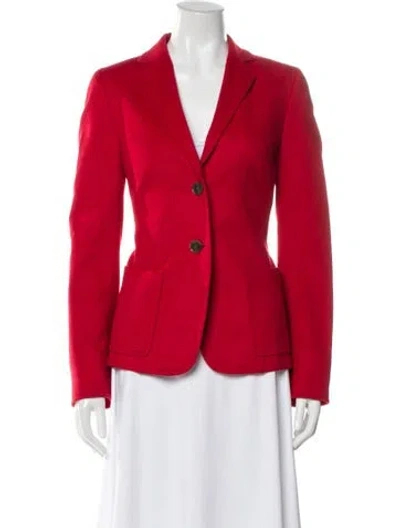 Pre-owned Akris Punto Wool Blazer In Red
