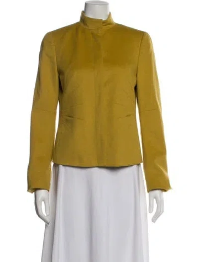 Pre-owned Akris Punto Wool Blazer In Yellow