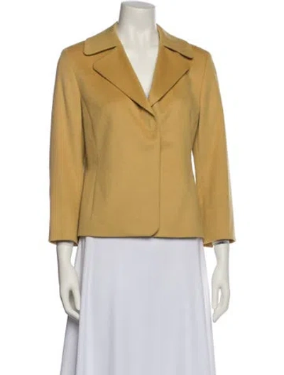Pre-owned Akris Punto Wool Blazer In Yellow