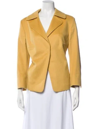 Pre-owned Akris Punto Wool Blazer In Yellow