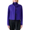 Akris Punto Wool Blend Felt Jacket In Blue
