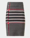 Akris Punto Wool-blend Knit Jacquard Skirt
