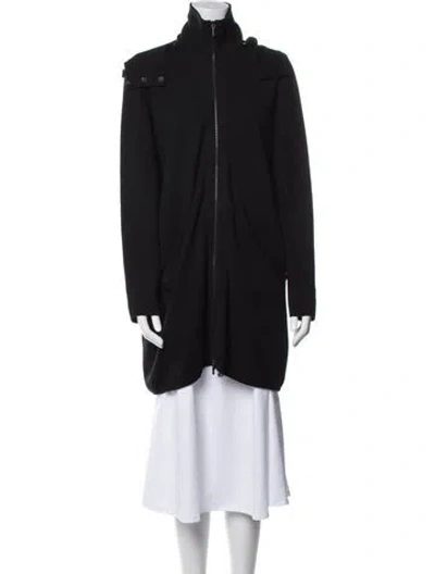 Pre-owned Akris Punto Wool Coat In Black