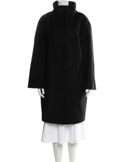 Pre-owned Akris Punto Wool Coat In Black