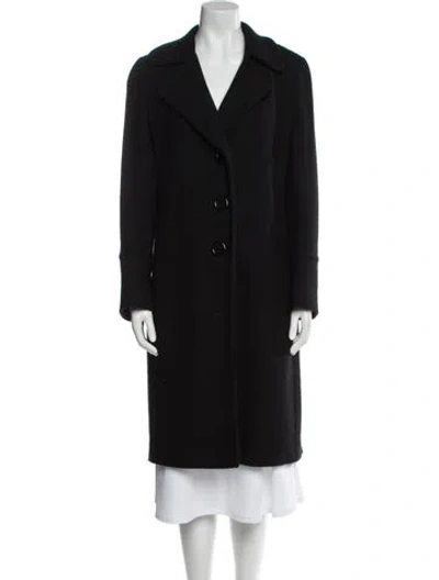 Pre-owned Akris Punto Wool Coat In Black