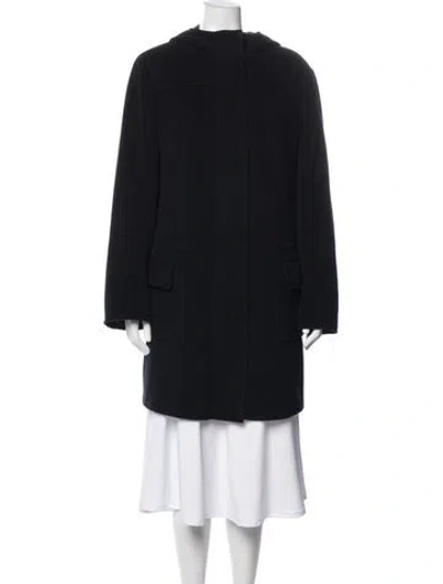 Pre-owned Akris Punto Wool Coat In Black