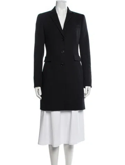 Pre-owned Akris Punto Wool Coat In Black