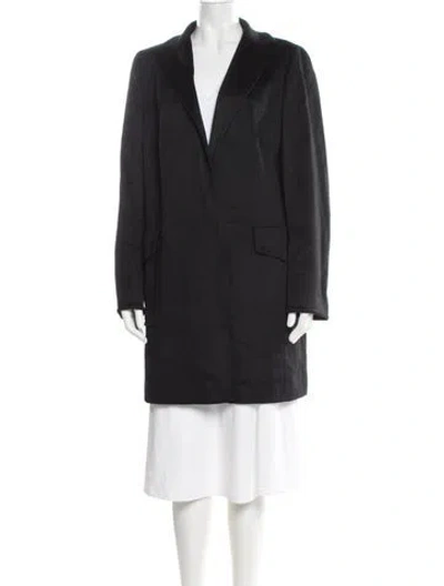 Pre-owned Akris Punto Wool Coat In Black