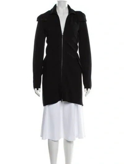 Pre-owned Akris Punto Wool Coat In Black