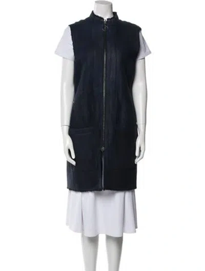 Pre-owned Akris Punto Wool Coat In Blue