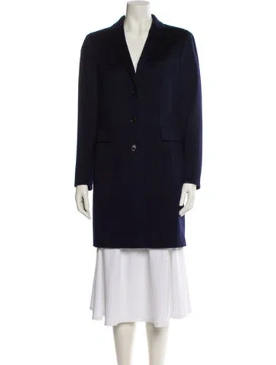 Pre-owned Akris Punto Wool Coat In Blue