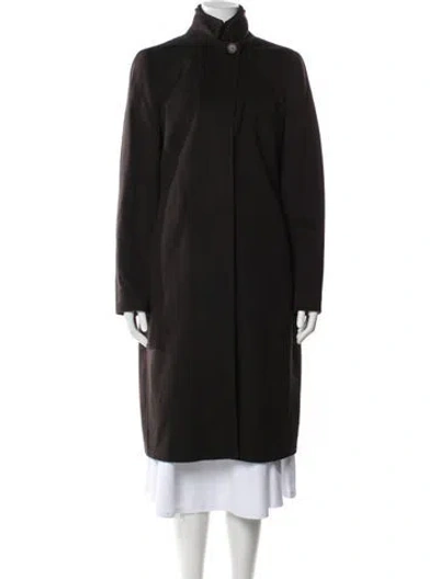 Pre-owned Akris Punto Wool Coat In Brown