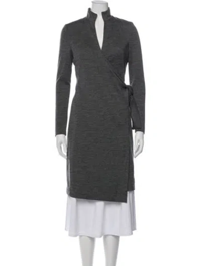 Pre-owned Akris Punto Wool Coat In Gray