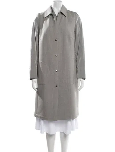 Pre-owned Akris Punto Wool Coat In Gray