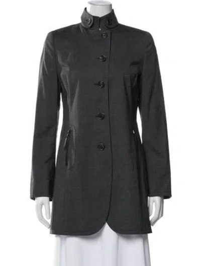 Pre-owned Akris Punto Wool Coat In Gray