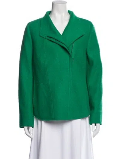 Pre-owned Akris Punto Wool Coat W/ Tags In Green