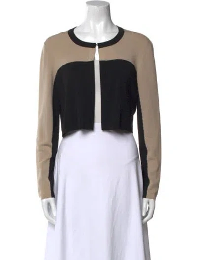 Pre-owned Akris Punto Wool Colorblock Pattern Sweater