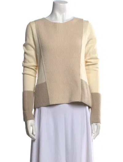 Pre-owned Akris Punto Wool Colorblock Pattern Sweater In Neutral