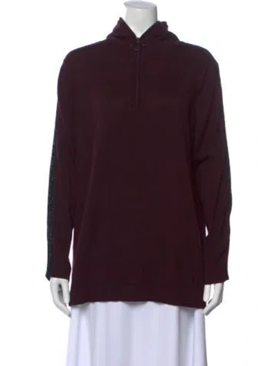 Pre-owned Akris Punto Wool Colorblock Pattern Sweater In Purple