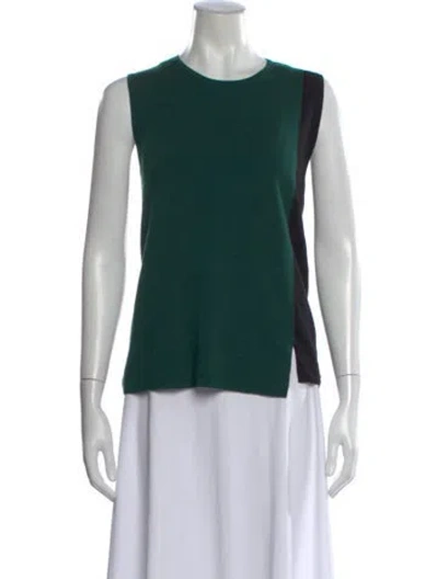 Pre-owned Akris Punto Wool Colorblock Pattern Top In Multi