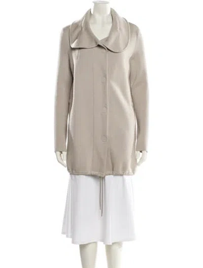 Pre-owned Akris Punto Wool Cowl Neck Sweater In Neutral