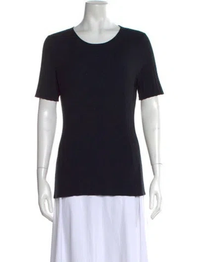 Pre-owned Akris Punto Wool Crew Neck Sweater In Black