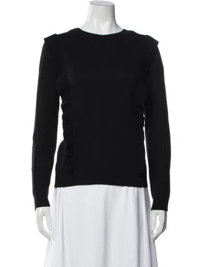 Pre-owned Akris Punto Wool Crew Neck Sweater In Black