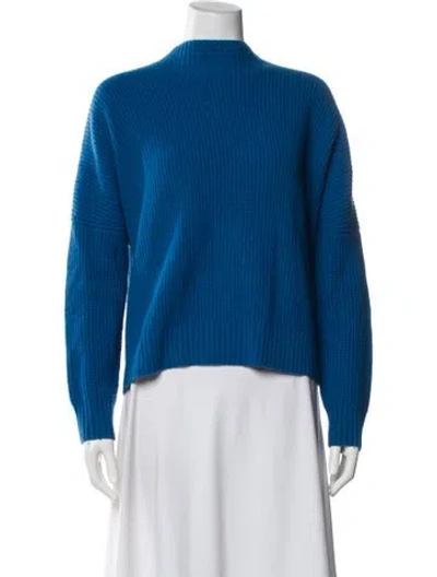 Pre-owned Akris Punto Wool Crew Neck Sweater In Blue