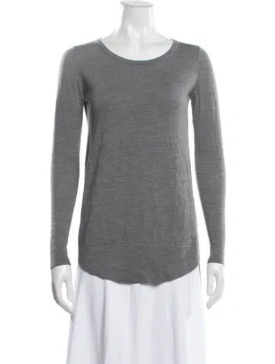 Pre-owned Akris Punto Wool Crew Neck Sweater In Grey