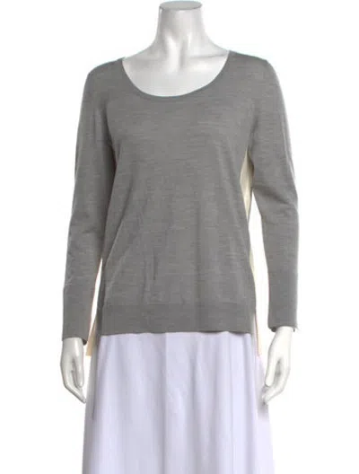 Pre-owned Akris Punto Wool Crew Neck Sweater In Grey
