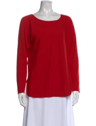 Pre-owned Akris Punto Wool Crew Neck Sweater In Red