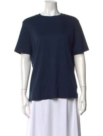 Pre-owned Akris Punto Wool Crew Neck T-shirt In Blue