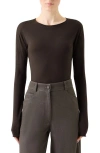 Akris Punto Wool Crewneck Top In Brown