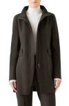 Akris Punto Wool Felt Longline Jacket In Brown