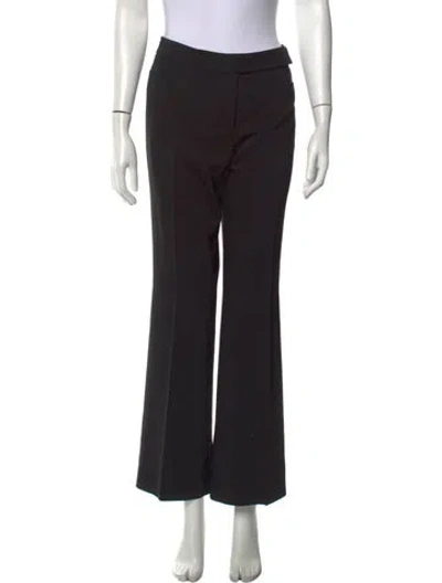 Pre-owned Akris Punto Wool Flared Pants In Black