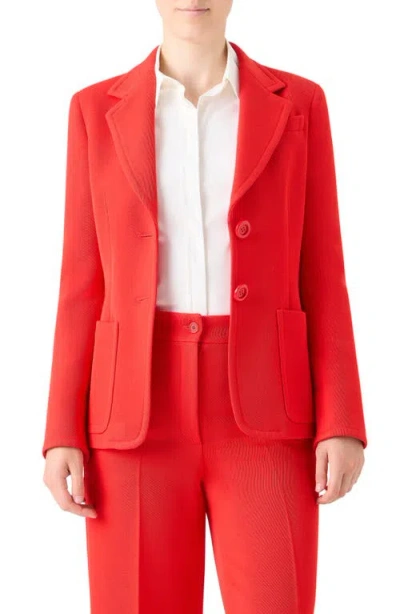 Akris Punto Wool Garbardine Blazer In Red